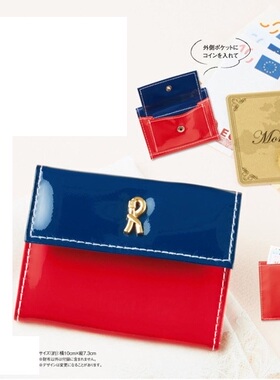 日本杂志款 inred附录 红蓝 短款钱包