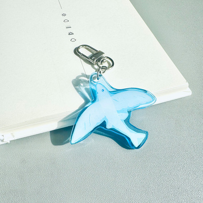 「会有海记得」原创手帐挂件迷你双层全彩亚克力半透明 水彩手绘