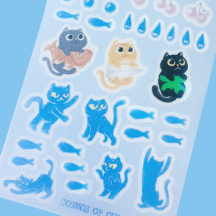 世界 我们 「猫猫get计划」原创手帐贴纸和纸半切膜100 180mm