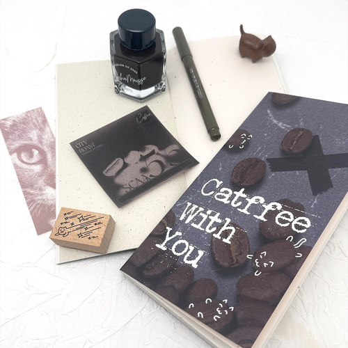 TN标准「Catffee with You」标准手绘猫咪内芯原创特种纸48P手帐