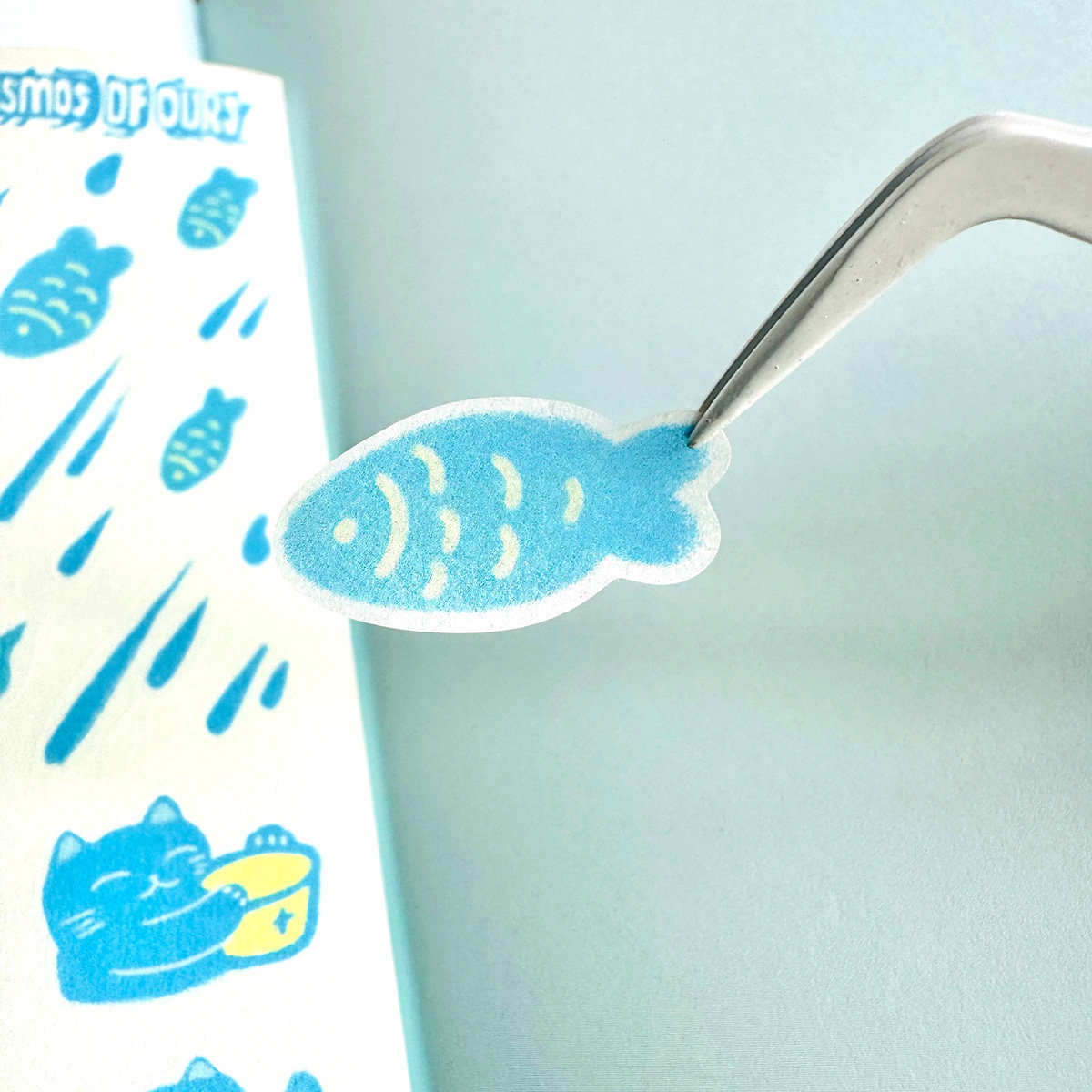 「雨雨鱼鱼」原创手帐贴纸静冈和纸 10*14cm切膜手绘猫咪治愈