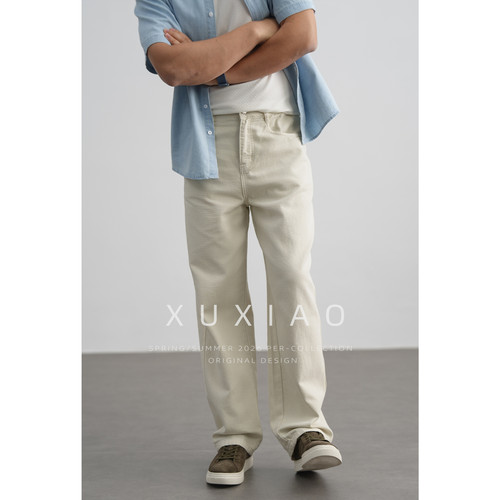 XUXIAO徐潇纯棉弯刀休闲裤