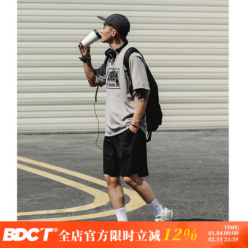 BDCT夏季美式休闲短裤男糖果色5五分裤篮球运动宽松冰丝速干薄款