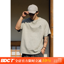 BDCT 日系山峰印花百搭休闲T恤短袖男夏季潮流宽松纯棉圆领体恤衫