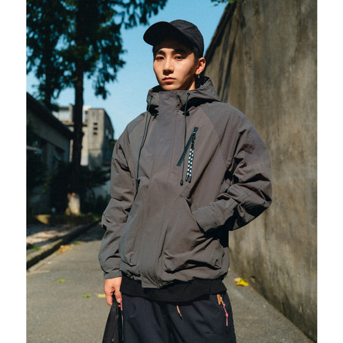 BDCT春秋季连帽宽松冲锋夹克外套