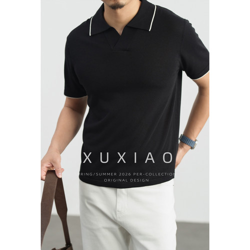 XUXIAO徐潇海鸥领商务POLO衫T恤