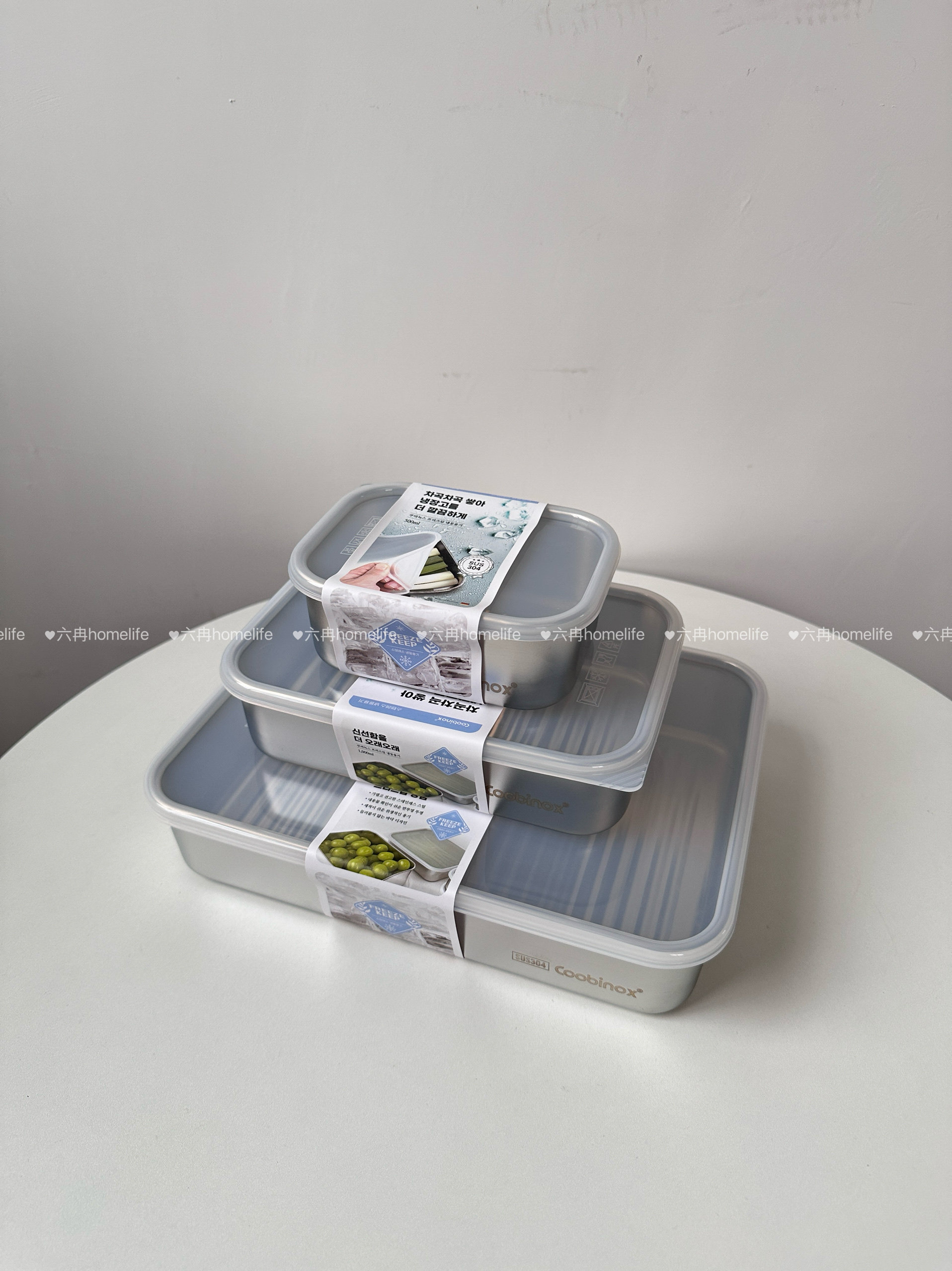 出韩单!食品级304不锈钢保鲜盒食品分装备菜盒防粘饺子盒可冷冻