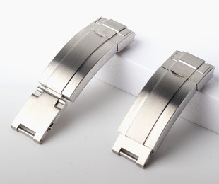 代用劳力士鬼王黑水鬼潜航者真拉牙钢带精钢折叠扣蝴蝶扣16mm表扣