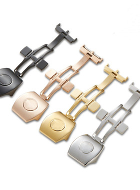 代用FM法兰克穆勒表扣法穆兰表带蝴蝶扣精钢表扣子V45折叠扣20mm