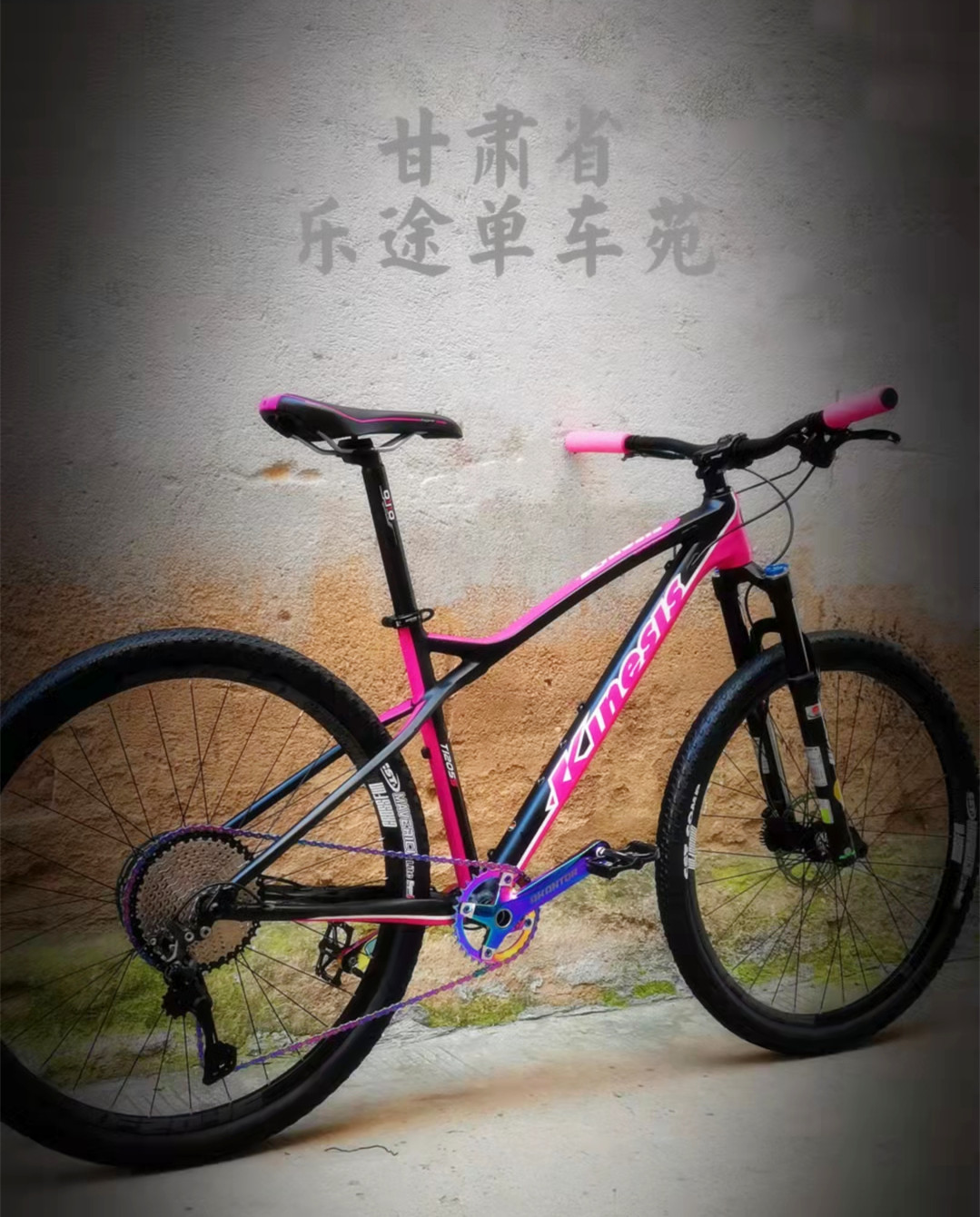 卜威ti205s铝合金山地车气叉油刹单盘越野xc自行车轻量化高强度