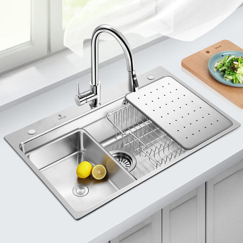 304不锈钢大单槽厨房水槽洗菜盆