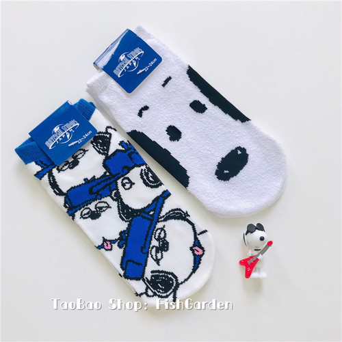 FISHGARDEN 环球影城USJ 史努比 奥拉夫 卡通女袜 短袜
