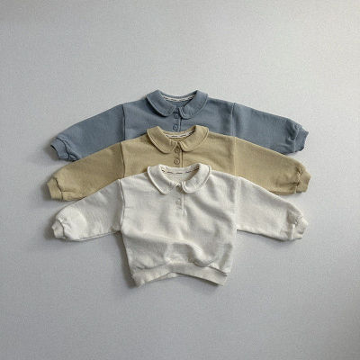 ATOMEME翻领纯色简约卫衣！韩国童装代购2026春男女童中小童卫衣