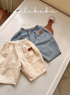 valu简约休闲裤！筱筱QZ~韩国童装代购26春款婴幼儿小童牛仔裤