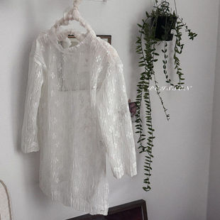 POISSON花朵纯色百搭连衣裙！韩国童装代购2026春款女童连衣裙