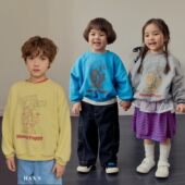 HANS卡通可爱舒适上衣 QZ韩国童装 26春男女童休闲卫衣