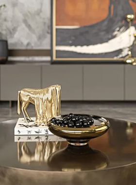 【可开票】新中式艺术马雕塑摆件