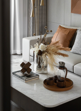 【可开票】轻奢皮革玻璃水壶套装