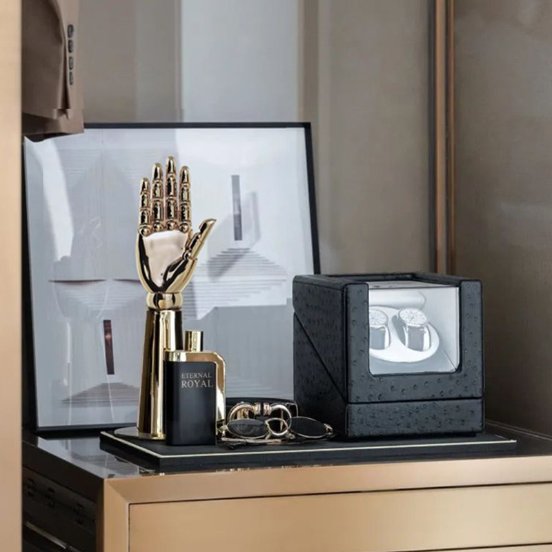 【可开发票】轻奢双表摇表器摆件