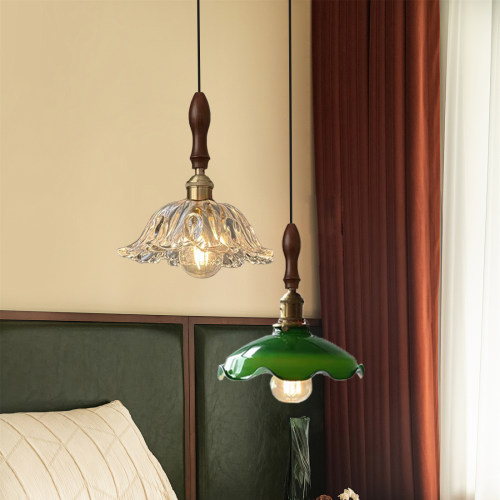 中古风餐厅老上海单头吊灯过道走廊玄关灯饰卧室床头书房复古轻奢
