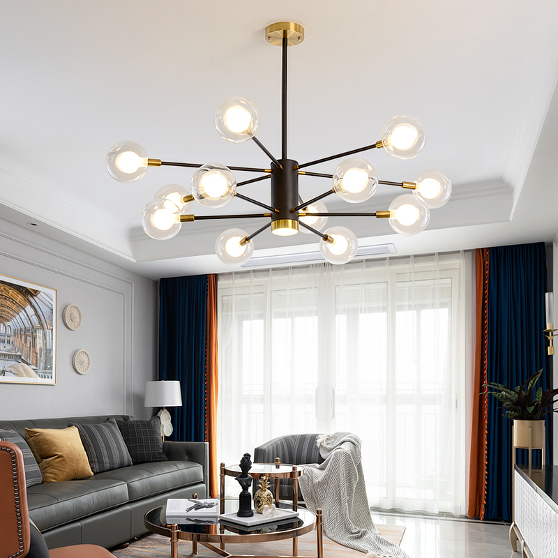 北欧轻奢客厅吊灯网红魔豆灯餐厅简约现代卧室房间灯护眼美式铁艺