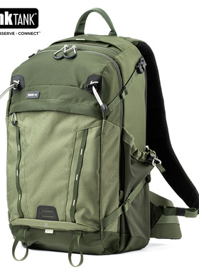 创意坦克thinkTANK374专业户外大容量双肩摄影包BackLight 374绿（26L）