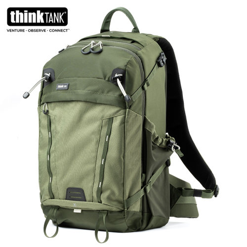 创意坦克thinkTANK374专业户外大容量双肩摄影包BackLight 374绿（26L）