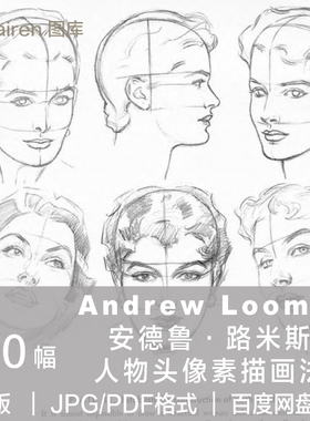 电子版图 安德鲁·路米斯Andrew Loomis人物头像素描画法初学基础
