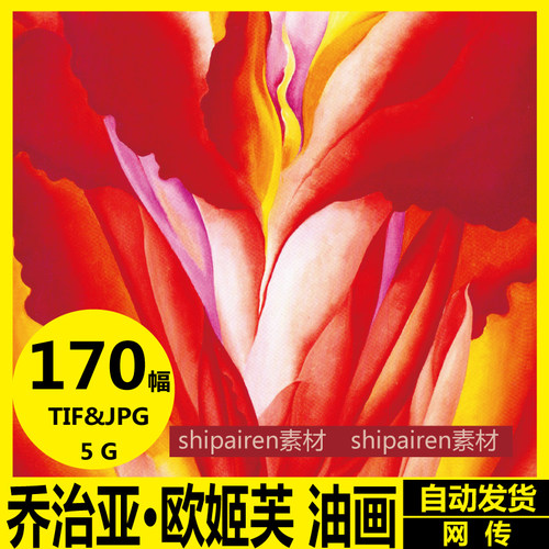 美国 治亚·欧姬芙 Georgia O'Keeffe 电子图片 花卉油画素材