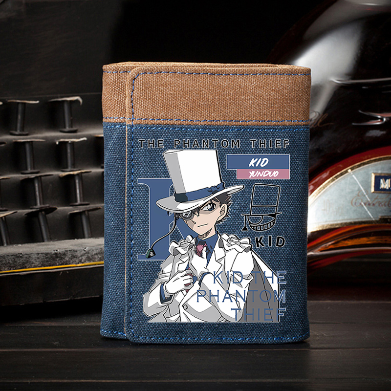 名侦探柯南钱包男帆布动漫潮流