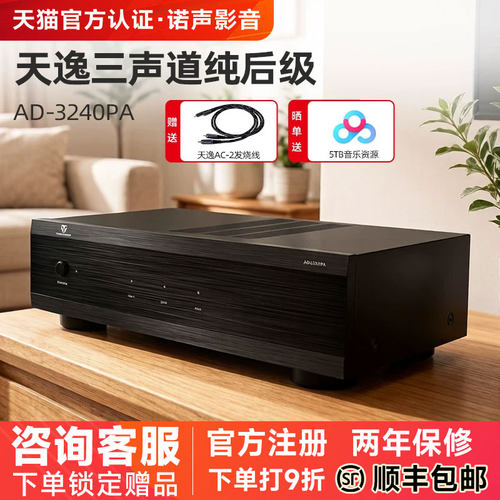 天逸AD-3240PA三声道纯后级功放