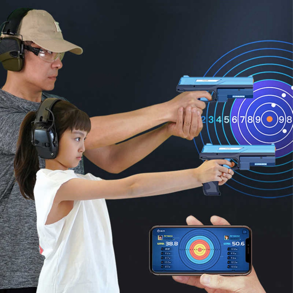 PKGUN AI电子枪亲子射击练习枪游戏机生日新年礼物儿童节玩具互动智能图像识别电视投屏打靶男孩电动手枪