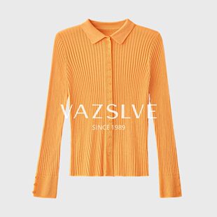 【VAZSLVE/全新奢品】捡漏菌草纤维16针高端针织衫春夏新款显瘦坑