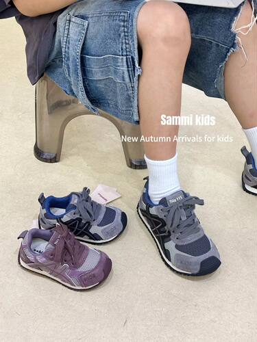 实体店品质sammi幸米潮牌男女孩儿童秋网面轻便魔术贴运动休闲鞋