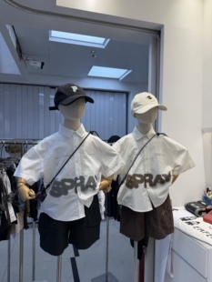 EFF尔菲梵潮牌Ec中大男孩童装夏天季新款韩版设计款短袖纯棉衬衫