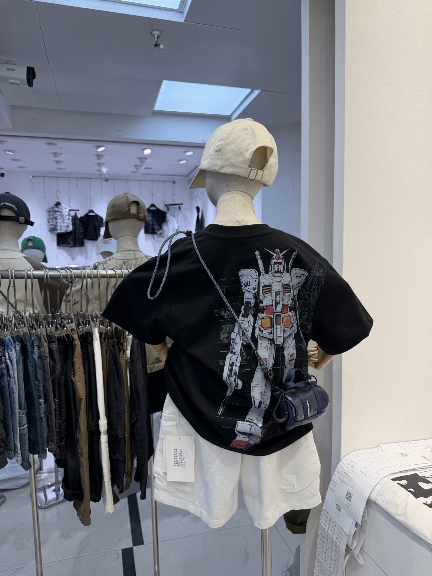 Ec尔菲梵EFF潮牌小中大男孩儿童装机器人高达纯棉圆领短袖t恤上衣