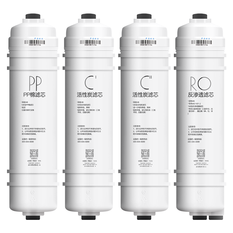 适用美的净水器M6滤芯MRO102C-4 208A 121C-4 MRC1586A-50G 1687A