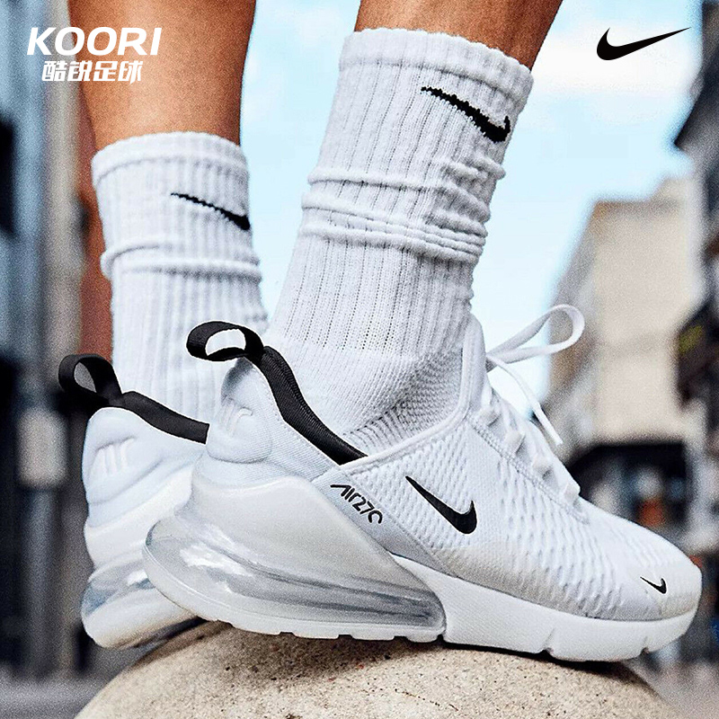 NIKE耐克袜子男女袜中筒棉袜篮球运动休闲袜子跑步短袜SX7677-100