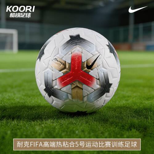 酷锐足球耐克FIFA高端热粘合5号运动比赛训练足球成人IQ0618-100