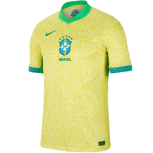 酷锐足球耐克2024美洲杯巴西队主场球迷版短袖球衣FJ4284-706