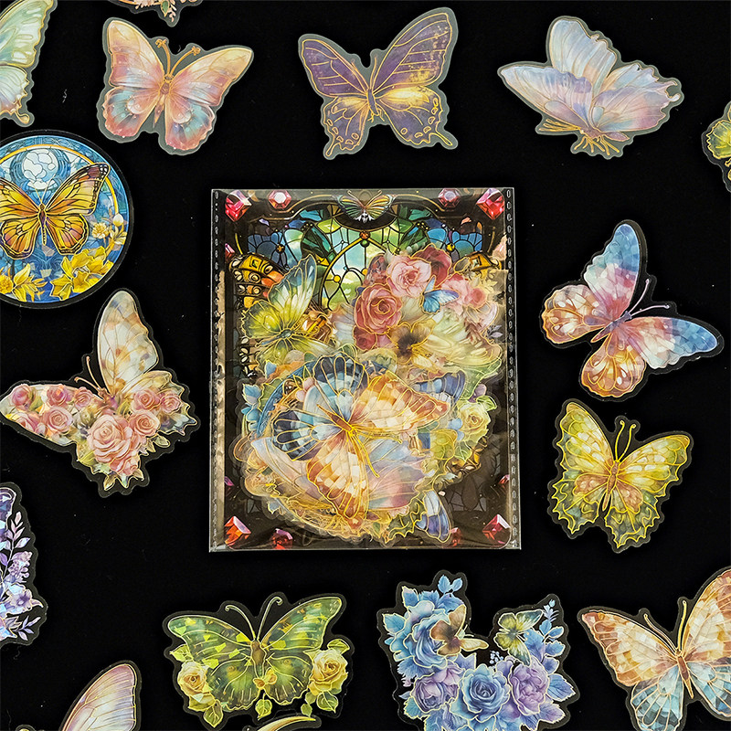 精美pvc蝴蝶贴30张手账烫金文艺复古华丽蝴蝶贴纸diy装饰素材,文具电教/文化用品/商务用品,贴纸/立体贴纸,淘宝优惠券,粉丝福利购,淘宝优惠卷