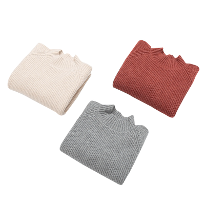 冬季儿童毛衫加绒半高领中领