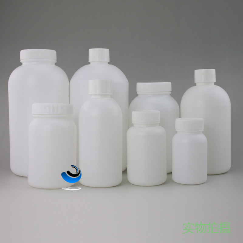 HDPE塑料大口圆瓶50/100/150/250/500/1000ML塑料小口瓶分装瓶
