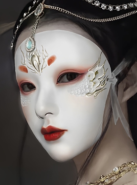 魂作物古风面具全脸女成人凤凰汉服cos古装道具舞会情调脸谱面罩