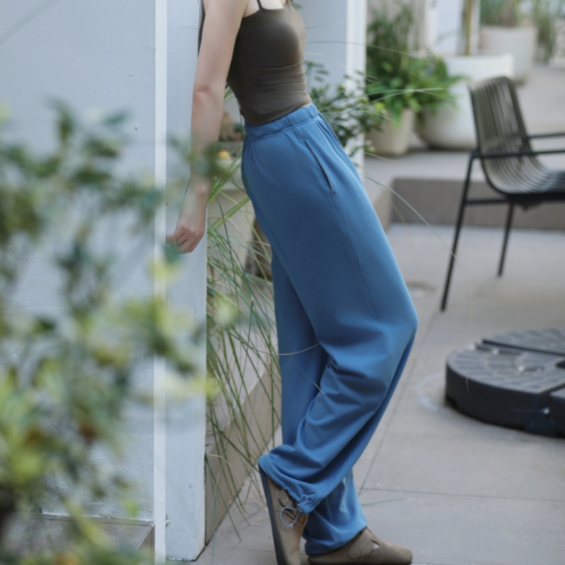 纪小白【休闲裤】气质卫裤外穿女士高腰运动口袋秋冬磨毛运动INS