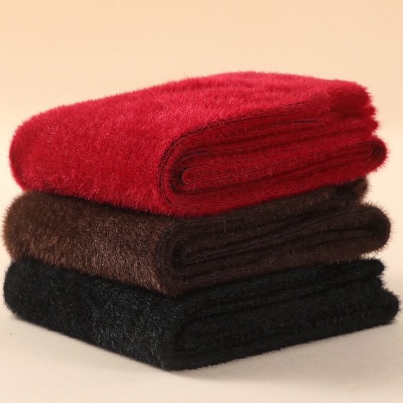 羊毛裤女士加厚仿水貂绒保暖裤妈妈线裤内穿羊绒打底裤冬季男爸爸