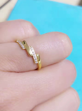 时尚镶钻戒指环钛钢轻奢质感饰品