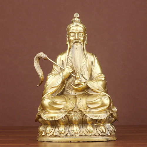 黄铜太上老君道德天尊老子铜像