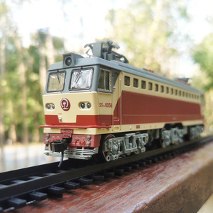 奥乐韶山7C型电力机车SS7C电动仿真轨道火车头模型儿童玩具车套装