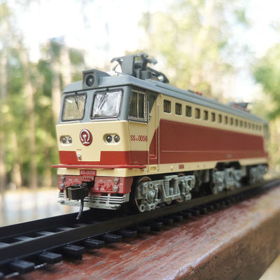 奥乐韶山7C型电力机车SS7C电动仿真轨道火车头模型儿童玩具车套装